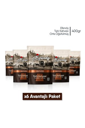 Efendy Geleneksel Türk Kahvesi | Orta Kavrulmuş | Doypack | 400 gr | 6 Adet