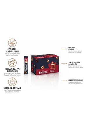 Shazel 3'ü 1 arada 18 gr 48'li x 2 Adet