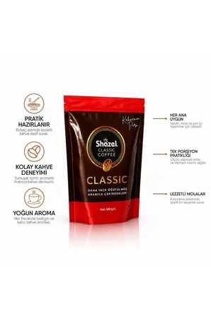 Classic 100% Arabica | Granül Kahve 500 gr x 3 Adet