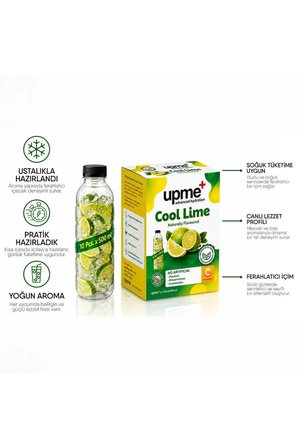 Upme Cool Lime Limon Aromalı İ̇Çecek Tozu 10’Lu Paket | Vitamin C | Stevia Doğal Aroma