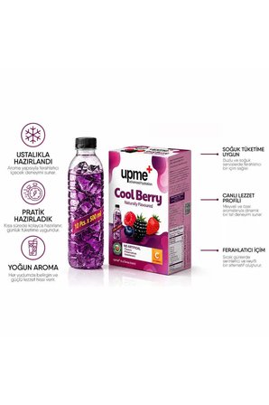 UPME Cool Berry Orman Meyveli İçecek Tozu 10’lu Paket | Vitamin C | Doğal Aroma | Şekersiz