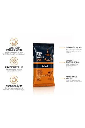Hazır Türk Kahvesi | Sade | 100 gr | 6 Adet