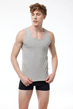 Erkek 2 li Siyah Gri Modal Atlet 008