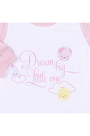 Kız Bebek Pembe Organik Dreams Big Little One 2'li Takım 59175
