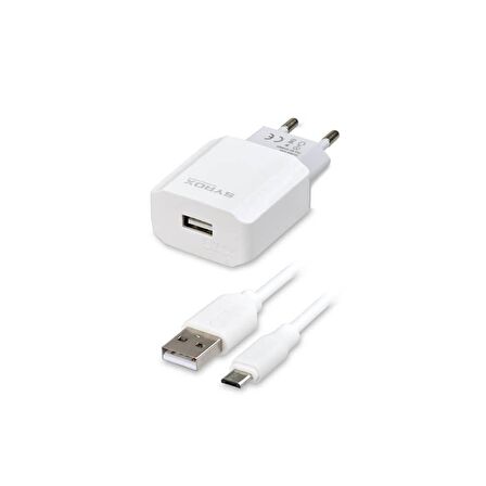 Syrox J47 Micro USB 5 Watt Hızlı Şarj Aleti Beyaz