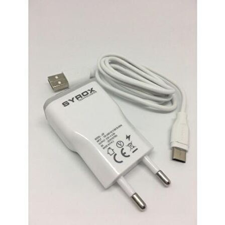 Syrox Type-C Şarj Aleti Adaptör + Kablo