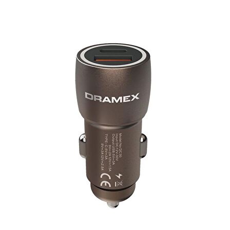 DRAMEX DC30B Metal 30W Pd Oto Başlık Şarj Cihazi