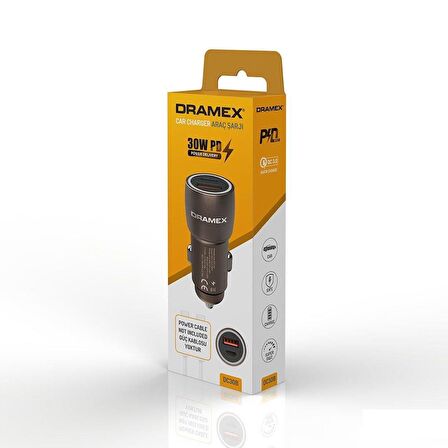 DRAMEX DC30B Metal 30W Pd Oto Başlık Şarj Cihazi