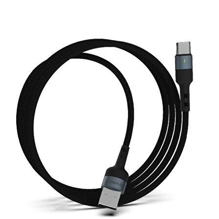 3.0A Hasir Type-C Hızlı Şarj & Data Kablosu