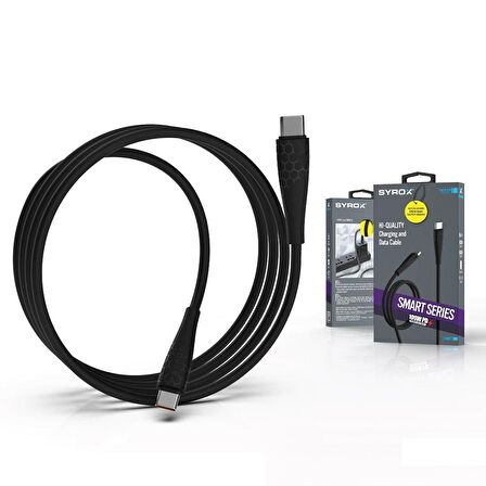 Syrox C140TT 100W Type-C To Type-C Ultra Hızlı Şarj & Data Kablosu
