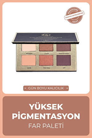 Nude Matte Eyeshadow 6'lı Göz Farı Paleti, Yüksek Pigmentasyon, Topaklanmaz, Kolay Dağılım