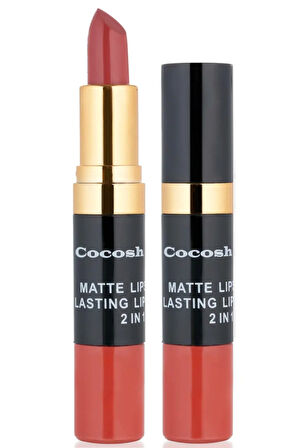 Ruj - Matte Smile Lipstick & Lipgloss 2 In 1 03 Tile 8681569700482