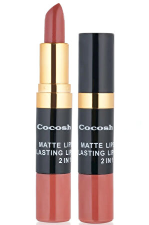 Ruj - Matte Smile Lipstick & Lipgloss 2 In 1 04 Brown 8681569700499