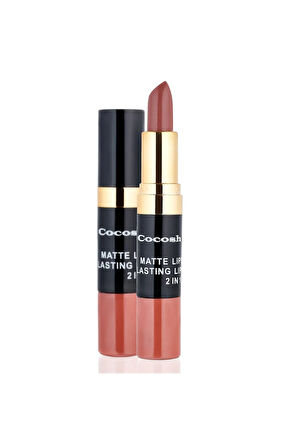 Ruj - Matte Smile Lipstick & Lipgloss 2 In 1 04 Brown 8681569700499