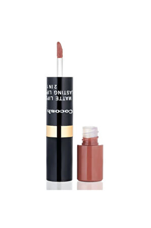 Ruj - Matte Smile Lipstick & Lipgloss 2 In 1 04 Brown 8681569700499