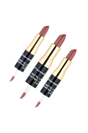 Ruj - Matte Smile Lipstick & Lipgloss 2 In 1 04 Brown 8681569700499