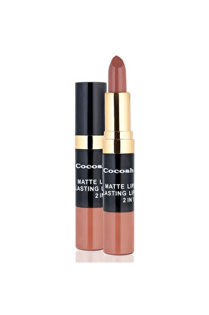 Ruj - Matte Smile Lipstick & Lipgloss 2 In 1 07 Coffee 8681569700529