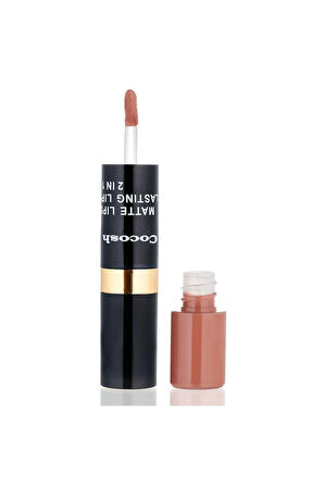 Ruj - Matte Smile Lipstick & Lipgloss 2 In 1 07 Coffee 8681569700529