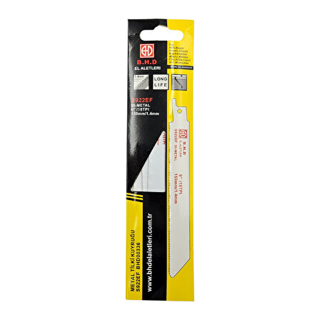 Fixonic B.H.D BHD00336 S922EF 150mm Bi-Metal (Metal) Tilki Kuyruğu Testere Bıçağı (5'li Paket)  