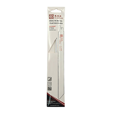 Fixonic B.H.D BHD00337 S1122HF 225mm Bi-Metal (Ahşap-Metal) Tilki Kuyruğu Testere (5'li Paket)  