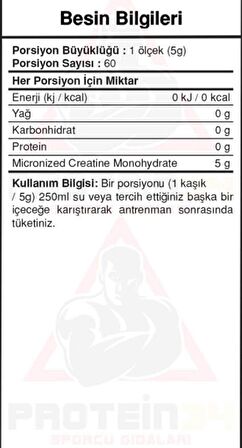 Bigjoy Sports CreaBig Micronized Creatine Powder 300 Gr Aromasız