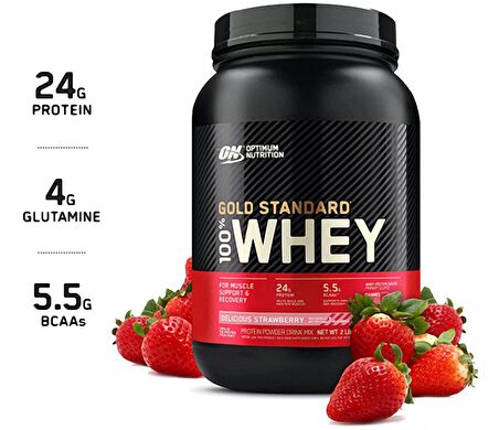 Optimum Gold Standard Whey Protein Tozu 908 Gr Çilek Aromalı