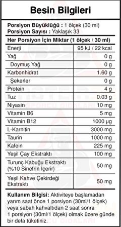 Bigjoy Sports Thermonator 3000 Mg Portakallı Karnitin 1000 ml 