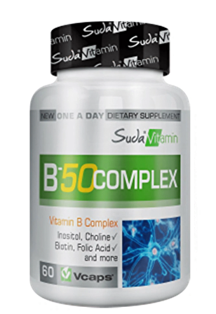 Suda Vitamin B-50 Complex 60 Bitkisel Kapsül