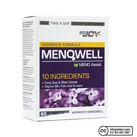 Bigjoy Vitamins Menowell 60 Tablet Skt:02/2021