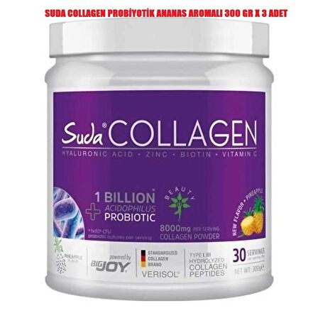 SUDA COLLAGEN PROBİYOTİK ANANAS AROMALI 300 GR X 3ADET