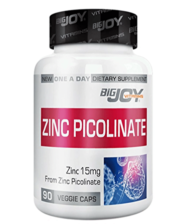 Bigjoy Vitamins Zinc Picolinate 90 Bitkisel Kapsül -