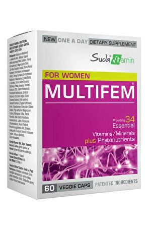 Suda Vitamin Multifem Women Multivitamin 60 Bitkisel Kapsül