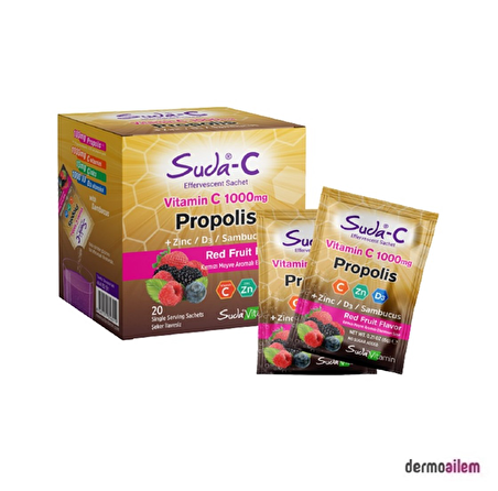 Suda Vitamin C 1000 Mg Propolis 20 Saşe