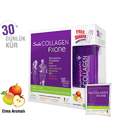 Suda Collagen Fxone Elma Aromalı 30 X 13 Gr - Toz Saşe