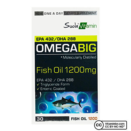 Suda Vitamin Omegabig Balık Yağı 30 Kapsül - AROMASIZ