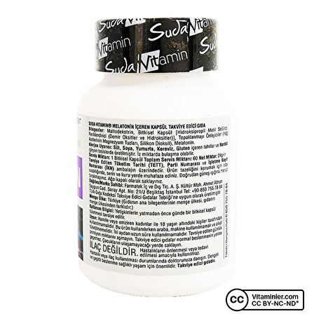 Suda Vitamin Melatonin 3 Mg 60 Kapsül - AROMASIZ