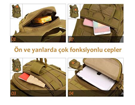 40L Molle Taktik Çanta (Haki)