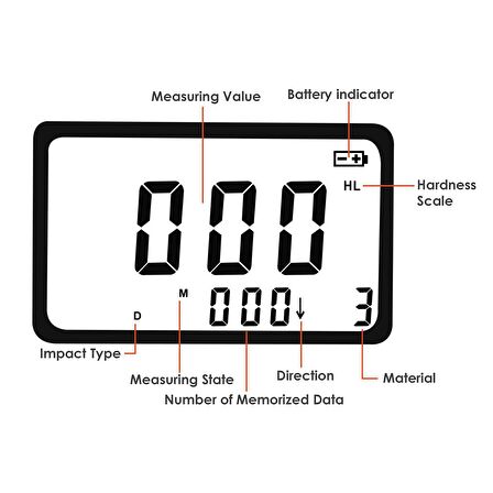 LANDTEK Leeb Sertlik Ölçer Hardness Tester HM-6580 360 Derece