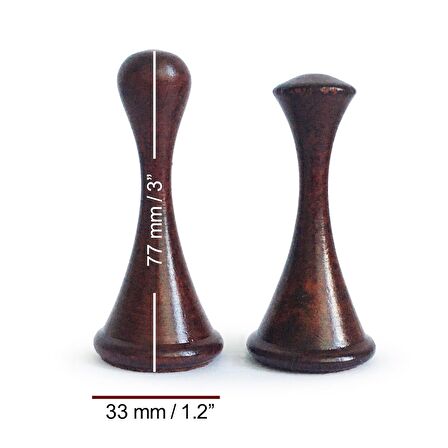 El Yapımı Şimşir Ahşap Soyut Modern Satranç Taşları 77mm