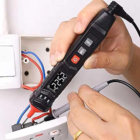 Mayilon HT121 Kalem Tip Akıllı Multimetre Işıklı ve Sesli Alarm Fenerli