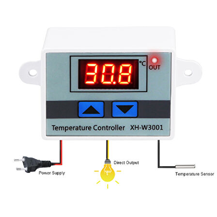 Dijital Sıcaklık Kontrol Termostatı 12V