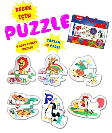 Tox Hayvanlar 2+ Keçe Yapboz - Puzzle T03