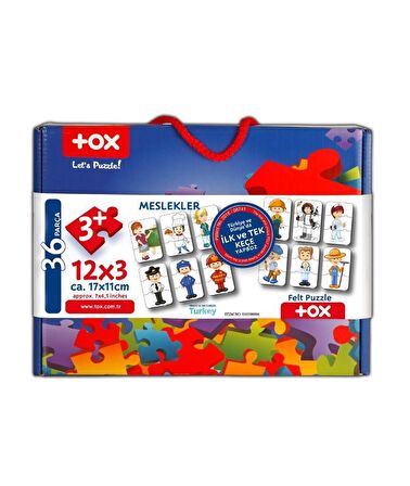 Tox Meslekler 3+ Keçe Yapboz - 3 Yaş Puzzle T06