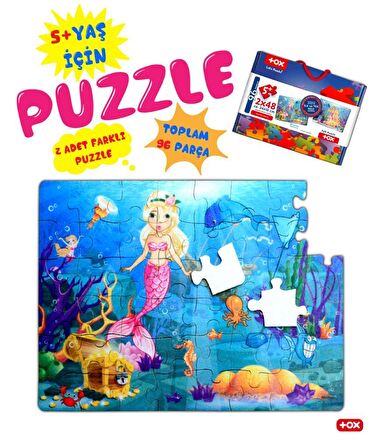 Tox Deniz Kızı 5+ Keçe Yapboz - 5 Yaş Puzzle T41