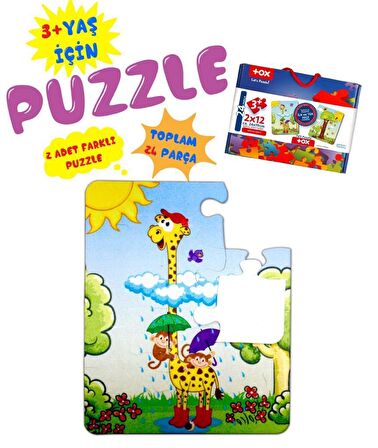 Tox Zürafa 3+ Keçe Yapboz - 3 Yaş Puzzle T43