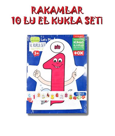 10 Parça Tox Rakamlar El Kukla Set , Eğitici Oyuncak