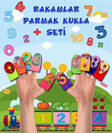 Tox Rakamlar 10 Parça Parmak Kukla , Eğitici Oyuncak T64