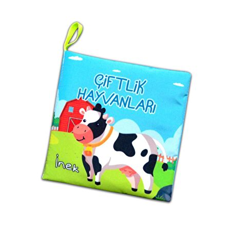 Tox Çiftlik Hayvanları Kumaş Sessiz Kitap T134 - Bez Kitap , Eğitici Oyuncak , Yumuşak ve Hışırtılı