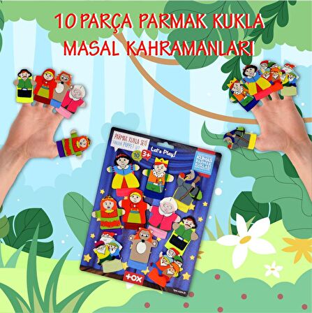Tox Masal Kahramanları 10 Parça Parmak Kukla Set T225