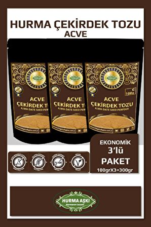 Hurma Aşkı Acve Hurma Çekirdeği Tozu 100GrX3=300Gr